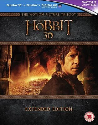 The Hobbit 3D Trilogy Extended Edition(Blu-ray 2D,Region Free,Magnet-Cover) NEW - Image 1 of 3