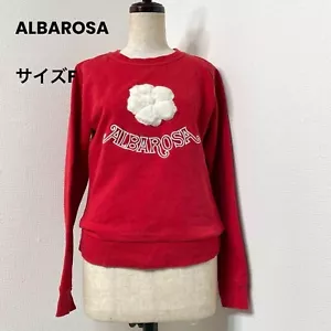 ALBA ROSA Tops Hibiscus Sweatshirt Red Free Size - Picture 1 of 8