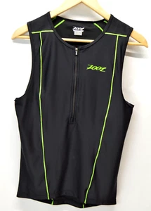 Zoot Cycling Jersey Tank Top Womens L Full Zip Black Activewear Tech Shirt Bike - Picture 1 of 11