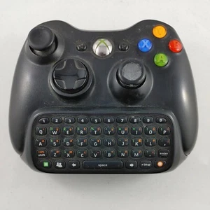 Xbox 360 Chatpad Wireless Controller Black Great Condition Tested b83 - Imagen 1 de 6