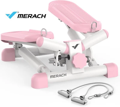MERACH Mini Steppers Exercise Machine Stair Step Cardio Equipment Workout Pink - Image 1 of 4