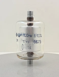 VM 100 pF 10 kV - WYSOKONAPIĘCIOWY KONDENSATOR PRÓŻNIOWY - Radio HAM - Nadajnik - Zdjęcie 1 z 5