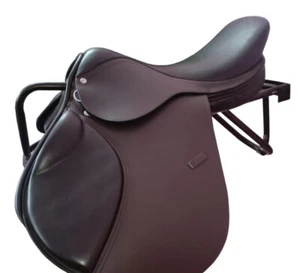 ENGLISCHER PFERDESATTEL SPRINGEN LEDER ENGER KONTAKT ALLZWECK BRAUN 13" BIS 19" - Bild 1 von 10