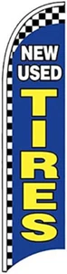 NUEVO NEUMÁTICO USADO Bandera Swooper Sin Viento 2x11.5 ft Alto Pluma Banner Letrero bb - Imagen 1 de 4