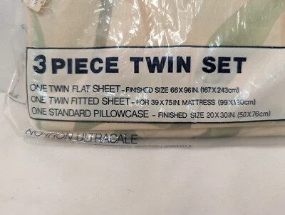 Vintage NOS Wamsutta Twin Sheet Set CALLA LILIES flowers MCM Mid Century Modern  - Image 1 of 4