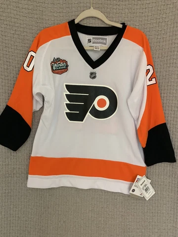 NEW Philadelphia Flyers Jersey Youth L/XL Reebok #20 Pronger 2010 Winter Classic Cover