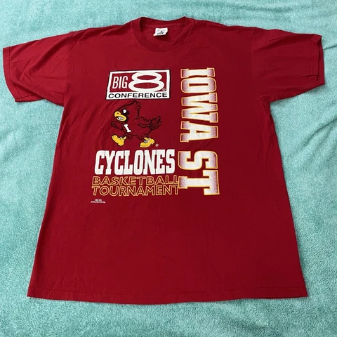 Iowa State Cyclones XL Men’s Red Big 8 Conference Basketball Tournament T-Shirt Cover