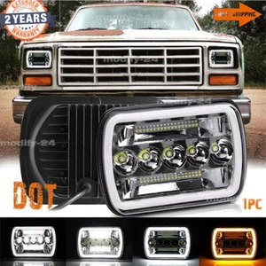 Faro LED cromado alto-bajo DRL señal de giro Fit Ford F-150 F-250 F-350 1978-1986 - Imagen 1 de 12