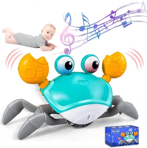 Crawling Crab Baby Toy - Infant Tummy Time Toys 3 4 5 6 7 8 9 10 11 12 Babies Bo - Picture 1 of 12