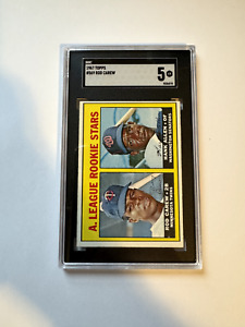 1967 Topps Baseball Card #569 Rod Carew (HOF) Rookie SGC 5 Just Graded