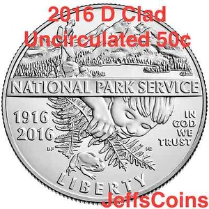 Medio dólar revestido 2016 D 100 aniversario servicio de parques nacionales sin circular 16CF - Imagen 1 de 10