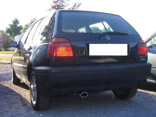 Deflector Abertura Tubo de Escape Tuning Turbo Acero Inox. para VW Golf 3 III - Imagen 1 de 1