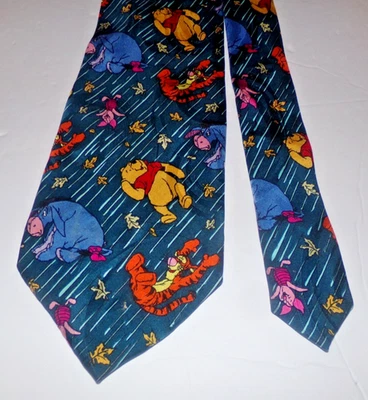 Vintage Disney Mickey Inc Winnie the Pooh Tigger Eeyore Piglet tie rare pattern - Image 1 of 4