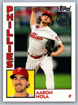 2019 Topps #T84-74 Aaron Nola 1984 Topps Baseball 35th Anniversary - Image 1 of 2