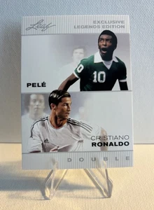 TARJETA DE FÚTBOL PELÉ * RONALDO * HOJA 2022 "LANZAMIENTO ESPECIAL" LEYENDAS DOBLE #P-CR - Imagen 1 de 3