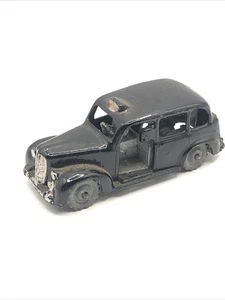 Vintage Matchbox Lesney No. 13 seltene schwarze Austin Taxi Cab England graue Reifen - Bild 1 von 6