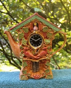 VINTAGE SWINESIDE KERAMIK VON ENGLAND KUCKUCKSUHR STIL TEEKANNE - Bild 1 von 9