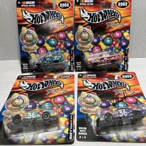 Hot Wheels NASCAR 2002 Racing Set of 4 1:64 M&M's Color Vote Series Mattel #2 - Picture 1 of 14