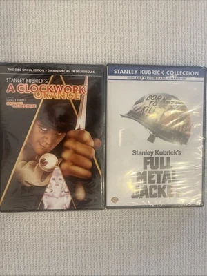 2 Stanley Kubrick DVDs - A Clockwork Orange and Full Metal Jacket - New. - Image 1 of 4