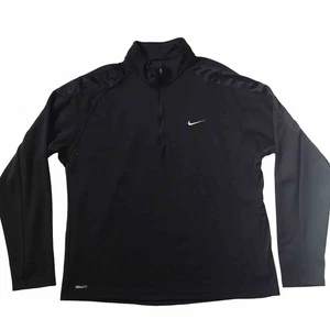 Maglione Nike FIT vintage uomo XL nero mezza zip logo swoosh felpa sportiva usato in ottime condizioni - Foto 1 di 9
