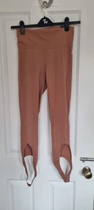 Adidas Tight Fit High Rise Leggings Stirrups Coupe Moulante Heat Dry L 16-18 - Picture 1 of 5