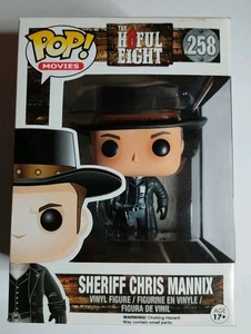 FUNKO POP 🐸The H8ful Eight #258 SHERIFF CHRIS MANNIX VINYL 🐸 & Protector (A3) - Picture 1 of 17
