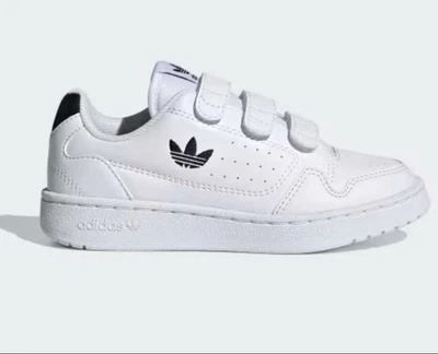 Adidas NY 90 Children Kids Boys Girls Athletic Sneaker White, Size 3 Hook & Loop - Image 1 of 4
