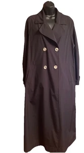 Neu mit Etikett Diego M schwarzer Trench-Regenmantel Größe 8 hergestellt in Italien - Bild 1 von 7