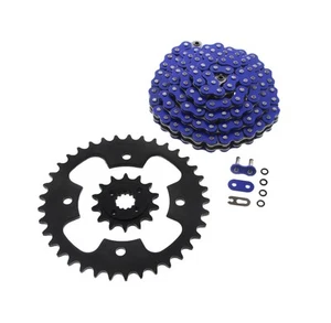 2005 - 2007 Polaris Predator 500 Blue O-Ring Chain and Black Sprocket 14/37 94L - Picture 1 of 4