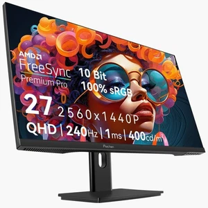 27 Inch 2K 240Hz QHD 2560x1440P Gaming Monitor, 1ms, 400cd/m², 100% sRGB Screen - Picture 1 of 9