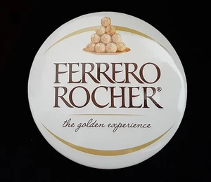 FERRERO ROCHER The Golden Experience 4" Round Metal Pin - Picture 1 of 1