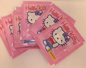 Paquete de 10 pegatinas selladas sin abrir de moda de Hello Kitty Panini coleccionables - Imagen 1 de 2