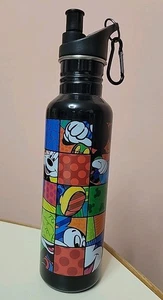 2011 Disney Metal Water Bottle Britto Mickey Mouse Squares Puzzle Design 750ml  - Picture 1 of 10