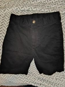 Wonder Nation Boys' Black Stretch Shorts Size 7 Flat Front & Adjustable Waist - Picture 1 of 4