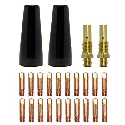 Kit de 24 puntas de boquilla sin gas Flux Core, compatible con puntas Lincoln de 0,035" Foto 1 de 4