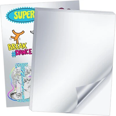 80PK Koala Printable Vinyl Sticker Paper Waterproof Inkjet, Silver Matte, 8.5x11 - Image 1 of 4