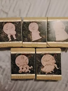 Portraits in Bisque Collection - Norman Rockwell 1993 Hallmark 5 Ornaments - Picture 1 of 6