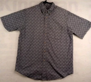 David Taylor Shirt Mens Medium Blue Geometric Button Up  - Picture 1 of 6