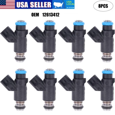 Conjunto de injetor de combustível OEM #12613412 (8) para 2010-2013 Chevrolet, GMC 4.8L e 5.3L  - Imagem 1 de 4