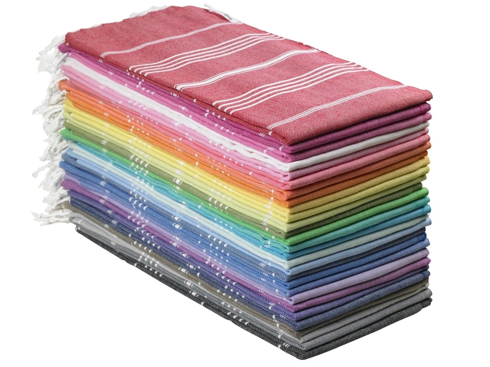 Turkish Beach Towel Set of 6 (38" x 71") | 100% Cotton Extra Large Turkish Towel - Image 1 of 4