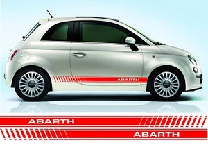 Fiat 500 Abarth door stripe decals / stickers - Picture 1 of 1