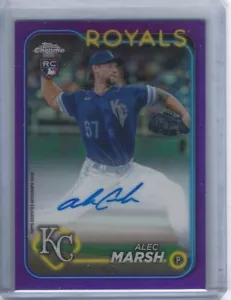 2024 Topps Chrome Alex Marsh Purple Refractor Autograph Auto Rookie RC #62/250 - Bild 1 von 1