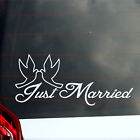 Auto Aufkleber just Married Liebe Tauben Hochzeit tuning sticker