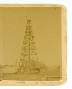 B3941 Charlie Latham Ansicht einer Ölquelle, Bradford, Pennsylvania D - Bild 1 von 3