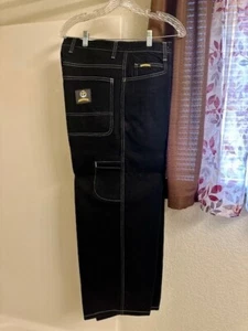 VIntage Lowrider Cruiser Carpenter Jeans Black tagged 34-30 (34-29) - Picture 1 of 11