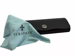 NEW Seraphin Hard Eyeglasses Clamshell Case Snap Closure With Microfiber Cloth - Picture 1 of 7