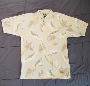 Tommy Bahama Polo Shirt Mens M Short Sleeve Floral Casual Vacation Cotton - Picture 1 of 6