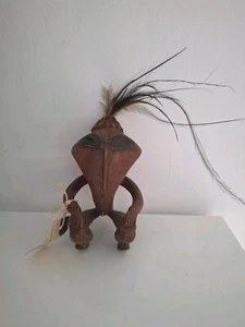 Statuette Bois Figurine Statue Sculpture - Imagen 1 de 16