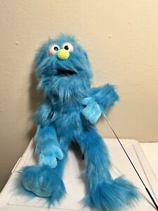 A+ Silly Puppets Full Body 30" Blue Monster Plush Hand Puppet Arm Rod