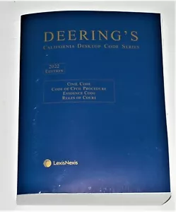 Deering's California Desktop Code Series 2022 Edition - Lexis Nexis - Picture 1 of 3